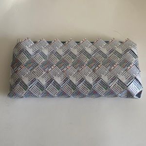 Unique Ecoist  recycled Subway Map Clutch bag sustainable